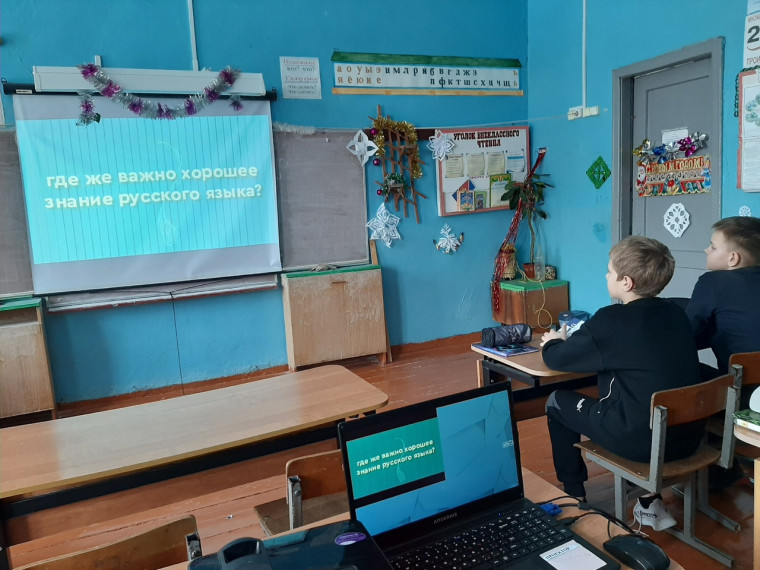 Профориентационный урок по русскому языку.